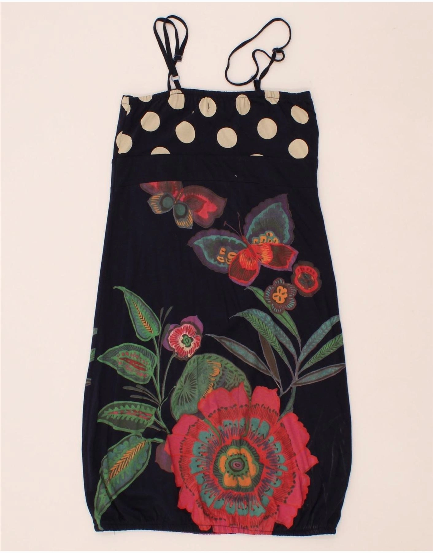 DESIGUAL Girls Sundress 11-12 Years Black Floral Art Spirit