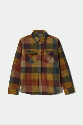 Bowery Arctic Stretch Fleece - Rust/Copper Plaid Layered Design