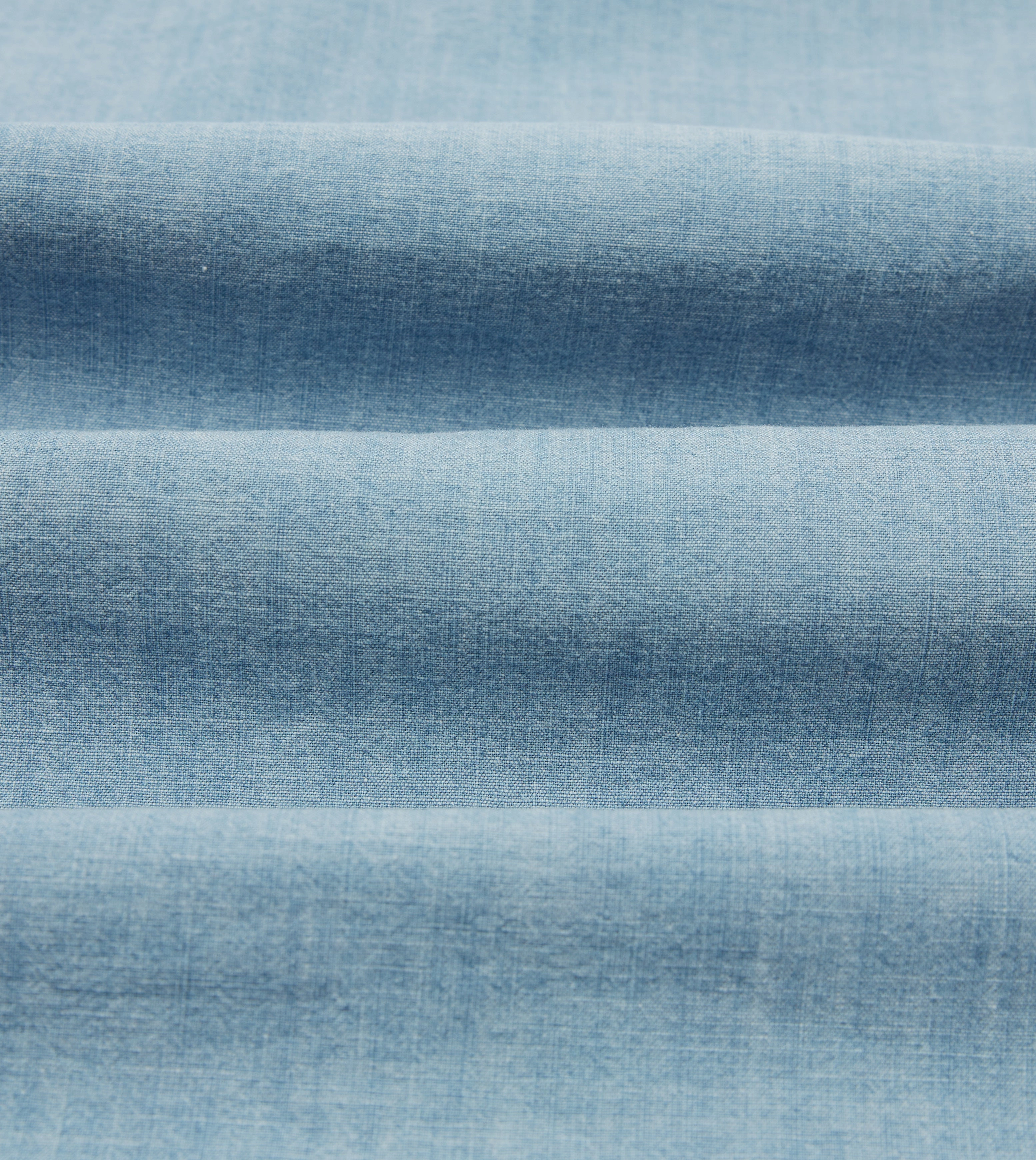 Graduation Attire Blue Cotton Chambray Two-Pocket Work Shirt