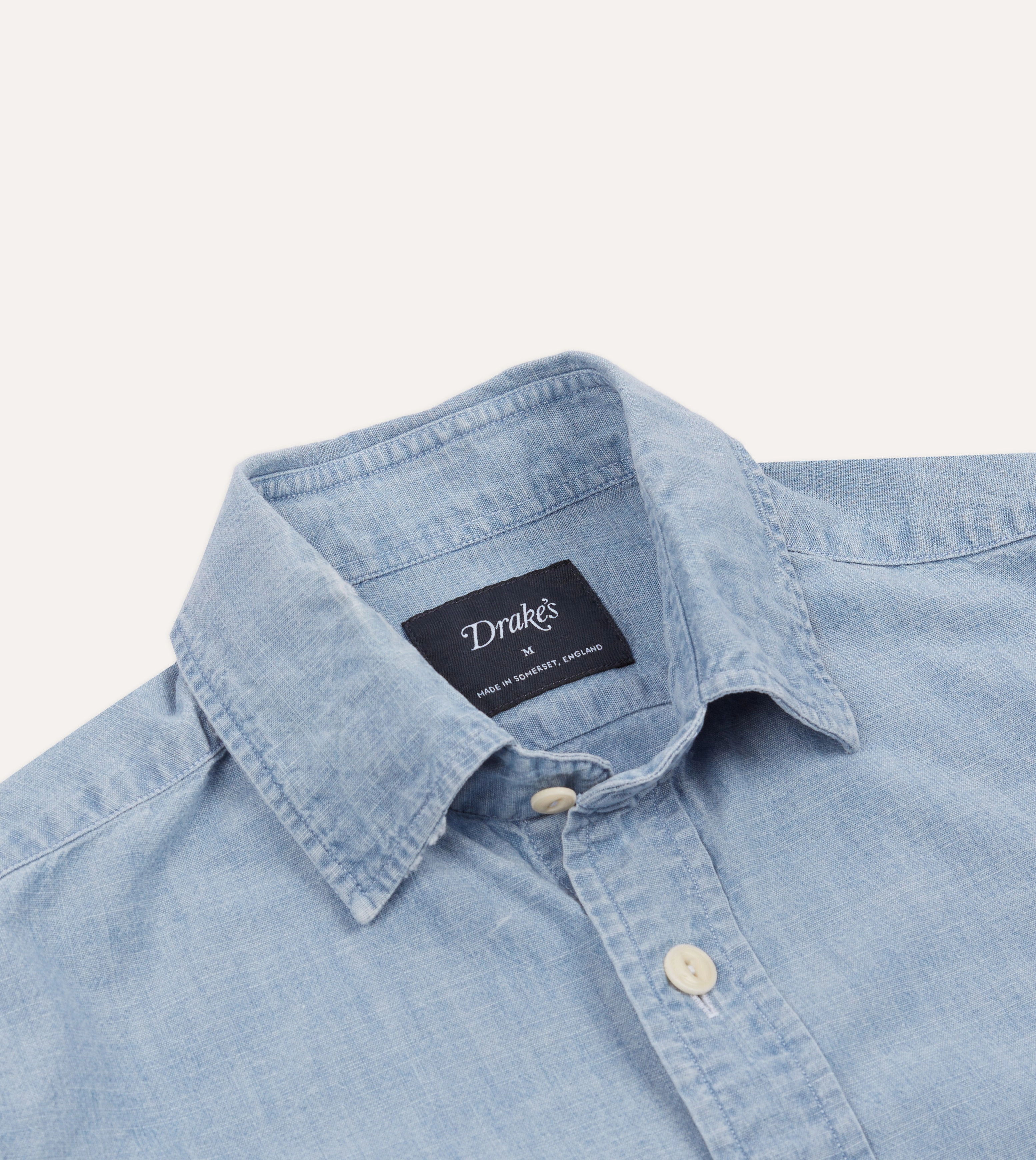 Blue Cotton Chambray Two-Pocket Work Shirt Airflow Ventilation System