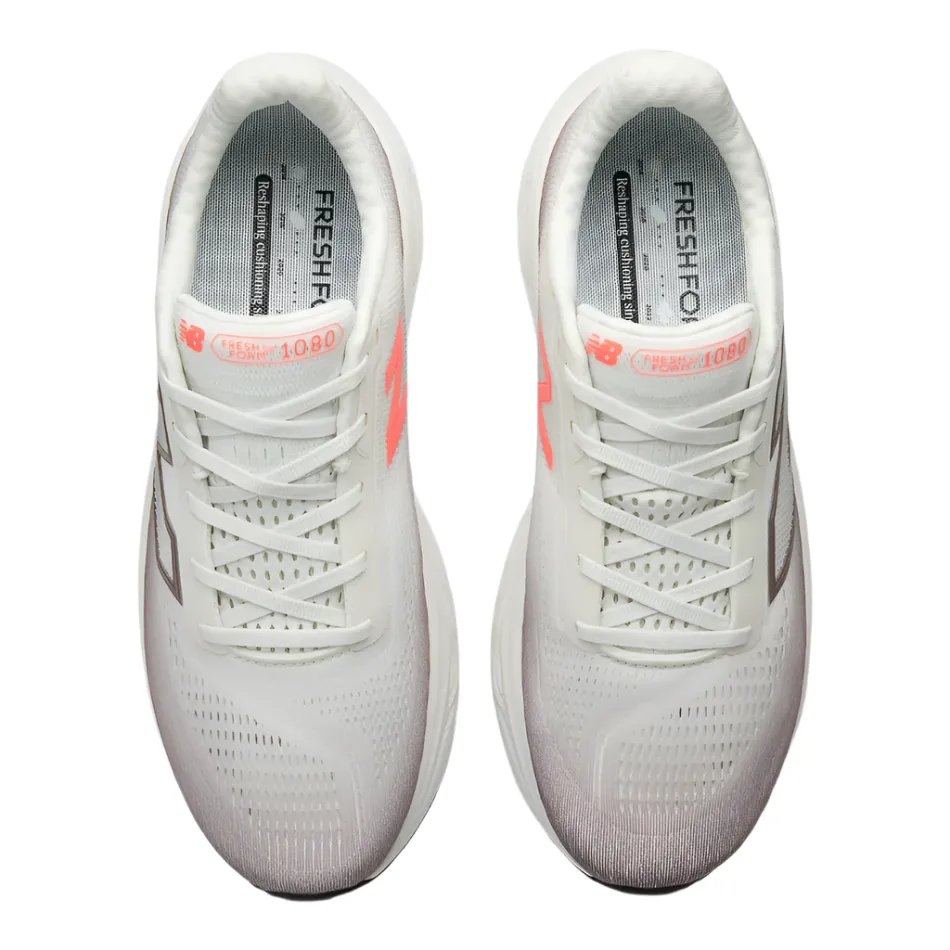 leather - finish - design shoes New Balance Men's 1080 V14 Running Shoes in Earth Shadow with Reflection and Urgent Red AW25