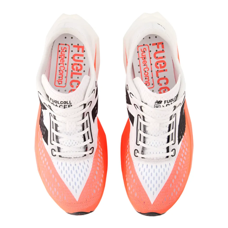 New Balance Men's Fuelcell Supercomp Pacer v2 Running Shoes in Urgent Red/White/Black AW25 evening - wear shoes