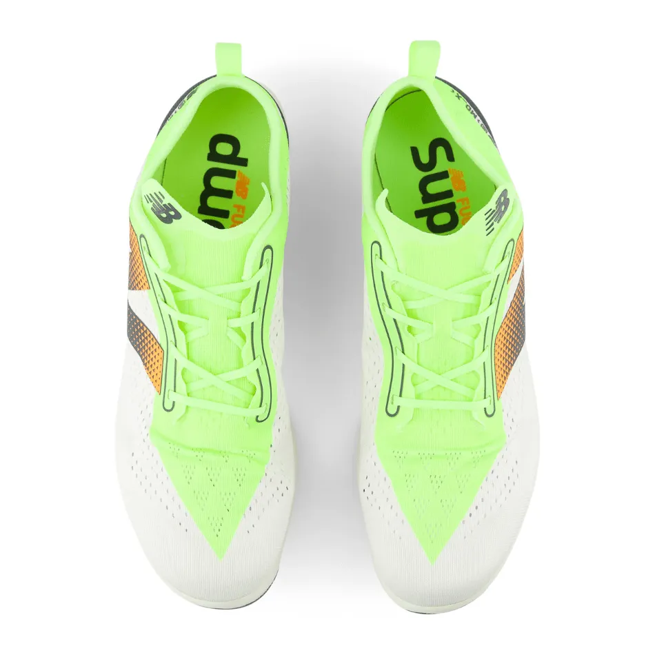 New Balance Unisex FuelCell MD-X V3 Running Shoes in White SS25 logo - hooked - and - looped shoes