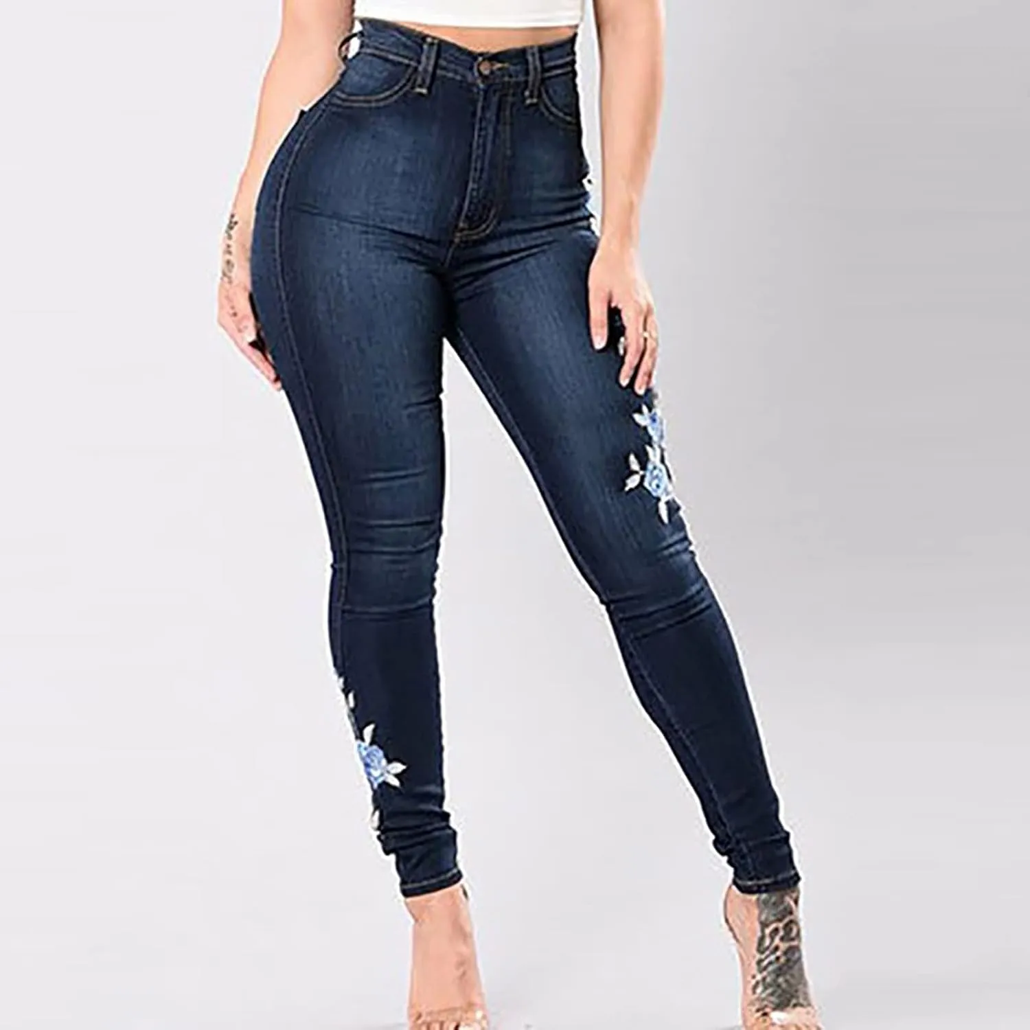 New Jeans, Women's Casual Loose Ripped Denim Pants Distressed Wide Leg Jeans