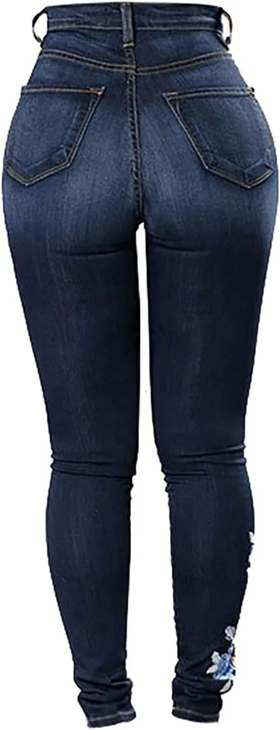 New Jeans, Women's Casual Loose Ripped Denim Pants Distressed Wide Leg Jeans