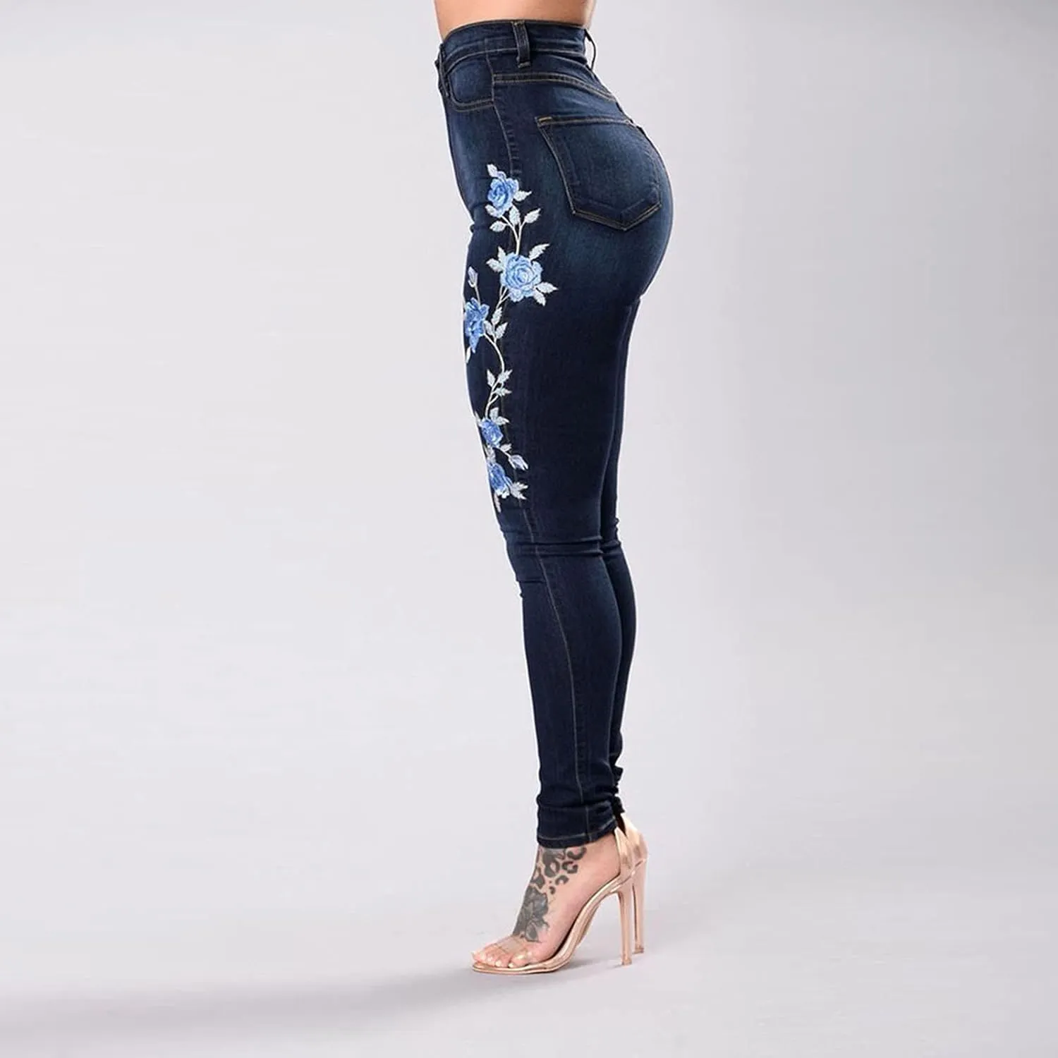 New Jeans, Women's Casual Loose Ripped Denim Pants Distressed Wide Leg Jeans