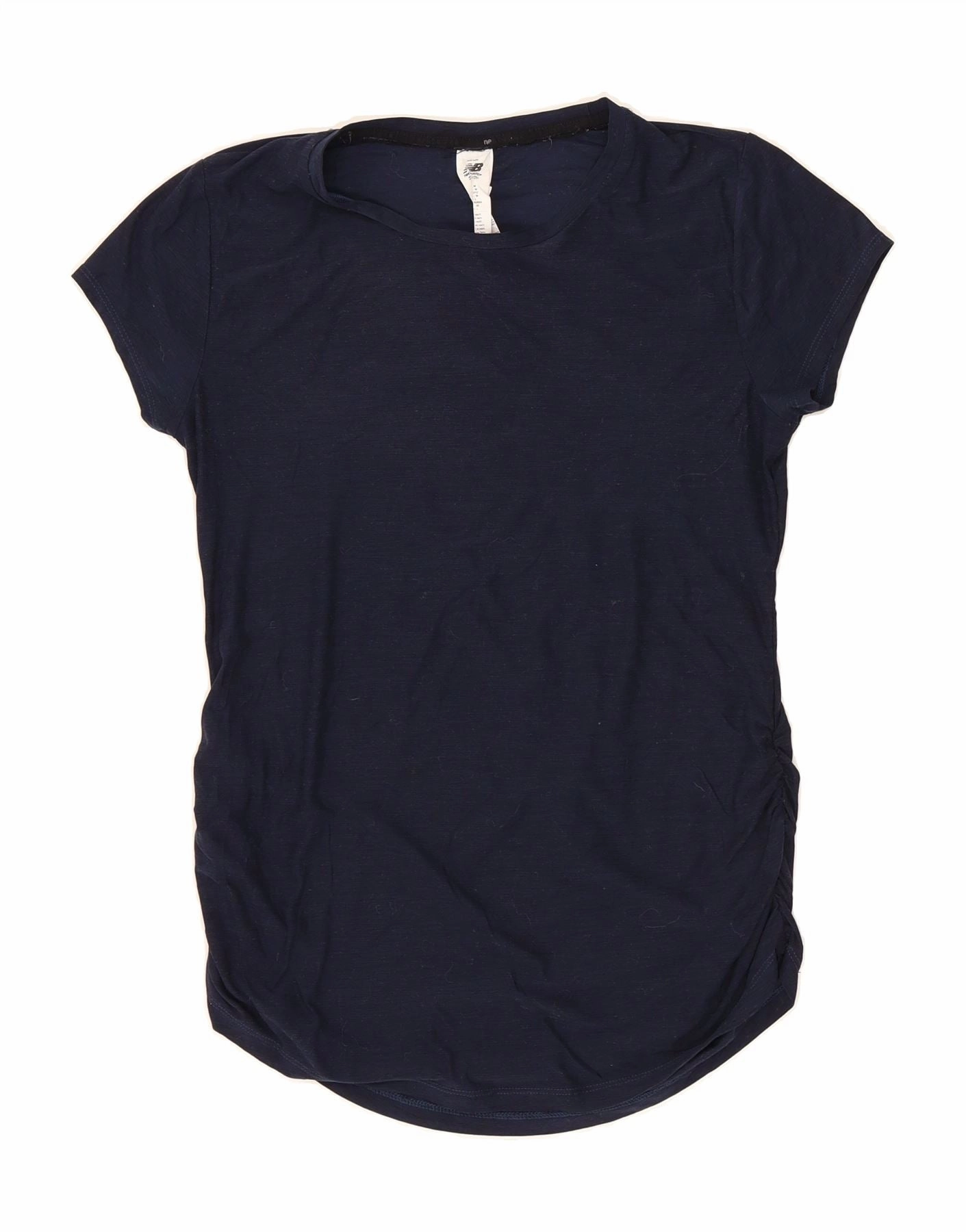 NEW BALANCE Girls T-Shirt Dress 11-12 Years Medium Navy Blue Polyester Smile Feel