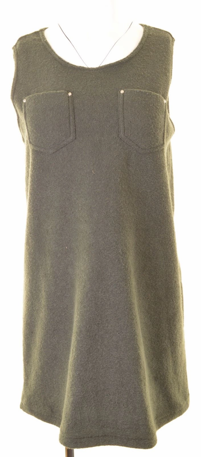Versatile Fit NEW TRAND Girls Shift Dress 14-15 Years Green Polyester Vintage