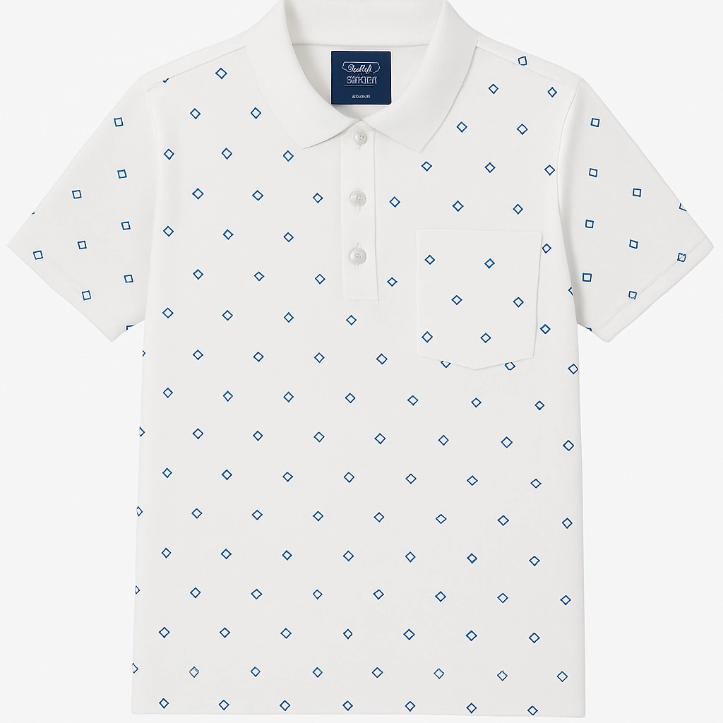 Nicole Collection White Men Polo Versatile Wearable