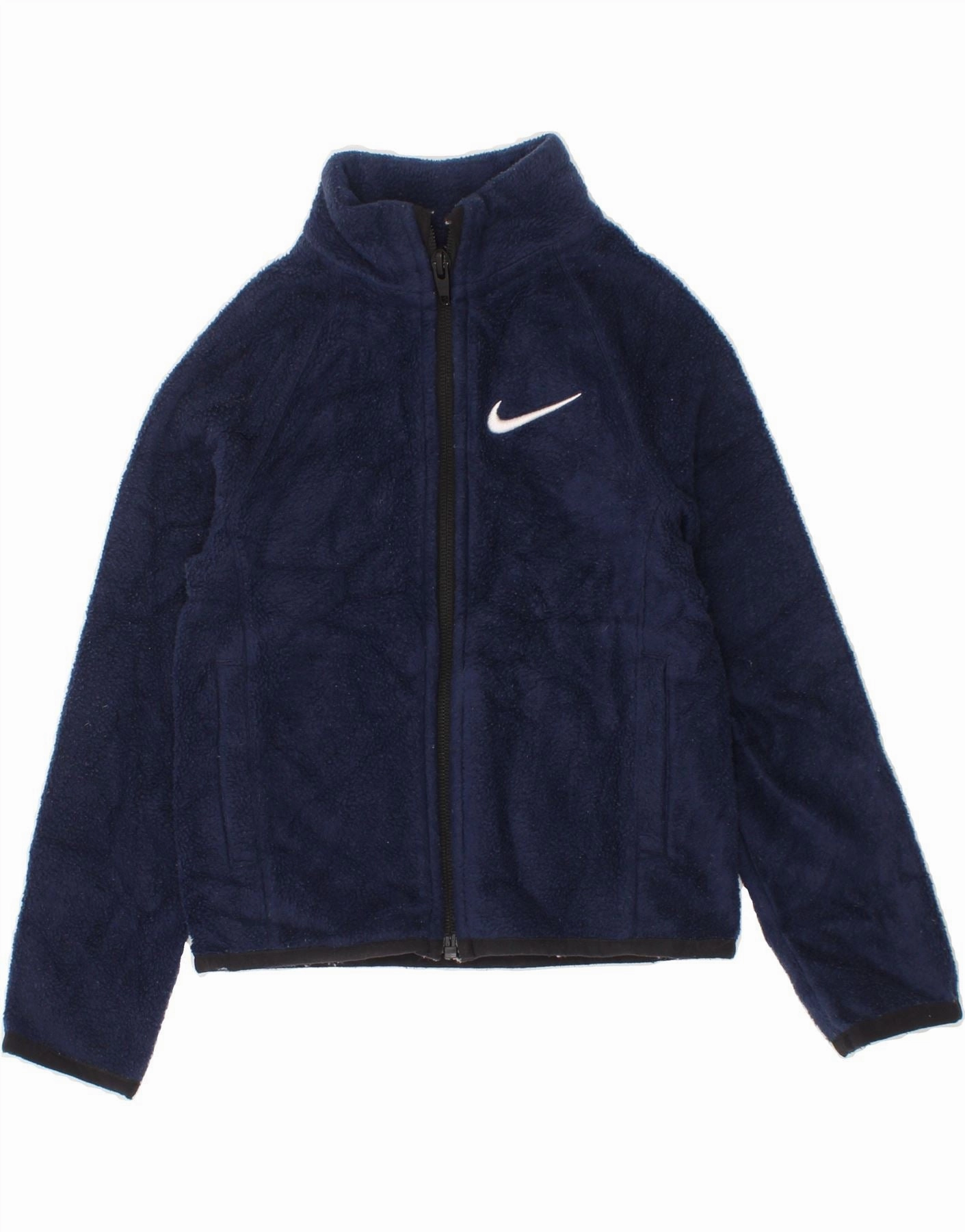 NIKE Boys Fleece Jacket 2-3 Years Navy Blue Polyester Protective Gear