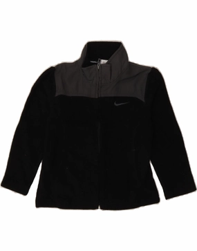 Excellence NIKE Boys Fleece Jacket 5-6 Years Black Colourblock Polyester