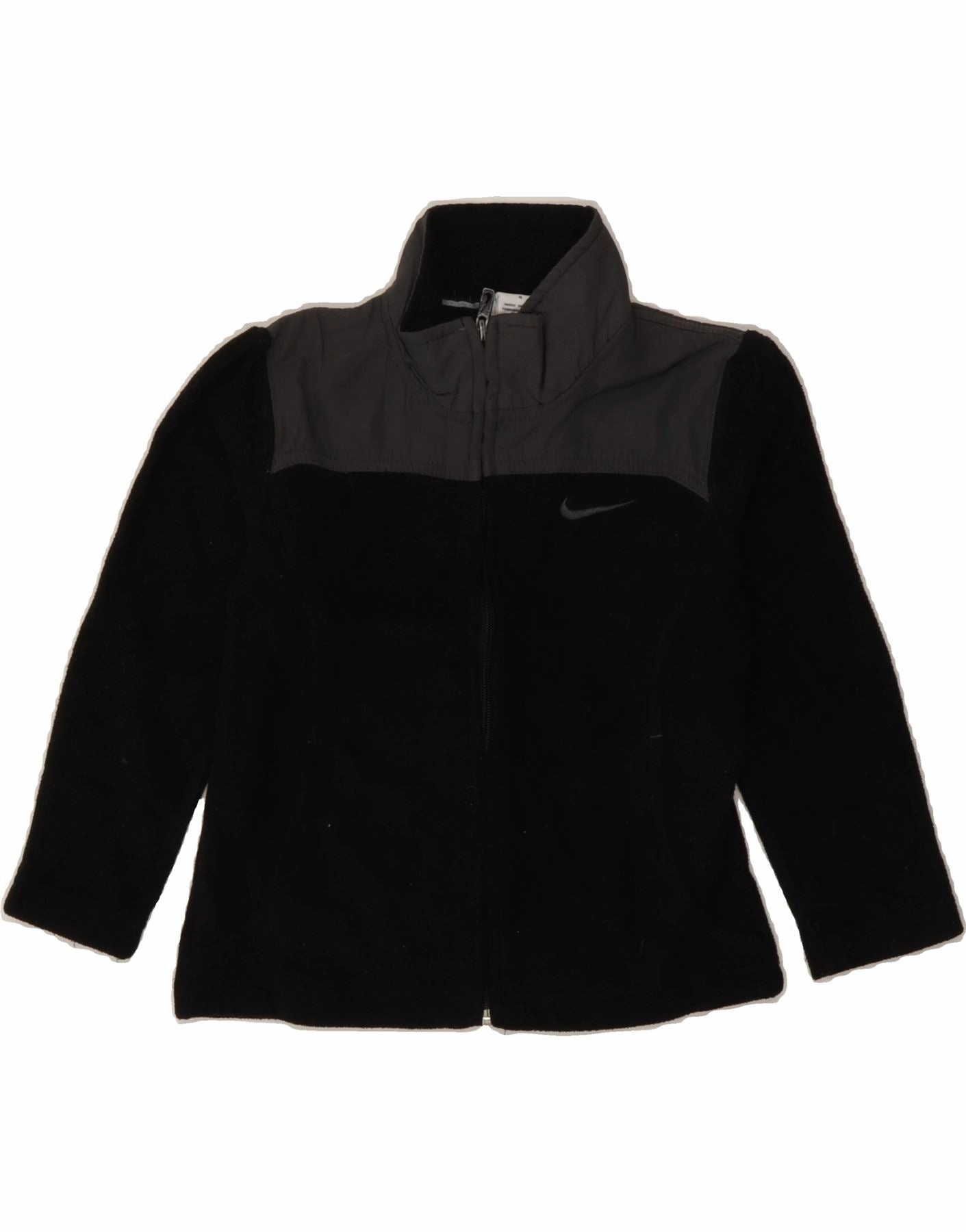 Excellence NIKE Boys Fleece Jacket 5-6 Years Black Colourblock Polyester