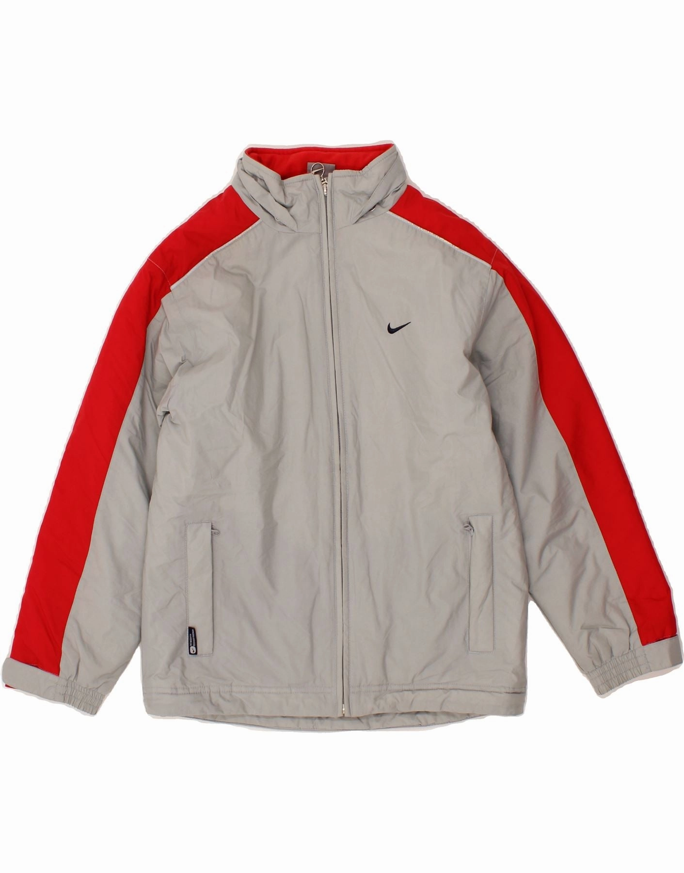 NIKE Boys Graphic Padded Jacket 9-10 Years Grey Colourblock Nylon hat Date night