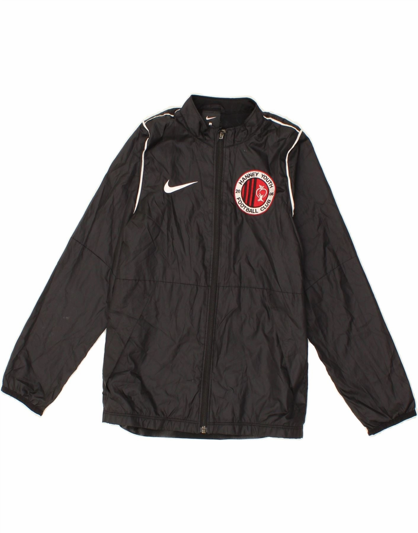 NIKE Boys Graphic Rain Jacket 8-9 Years Small  Black Polyester Style Layer