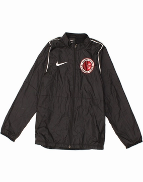 NIKE Boys Graphic Rain Jacket 8-9 Years Small  Black Polyester Style Layer