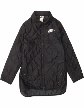 FlexibleMovement NIKE Boys Quilted Jacket 8-9 Years Small Black Polyester