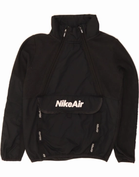 NIKE Boys Standard Fit Graphic Anorak Jacket 10-11 Years Medium  Black Light Reflective Trims Reflective Safety Trim