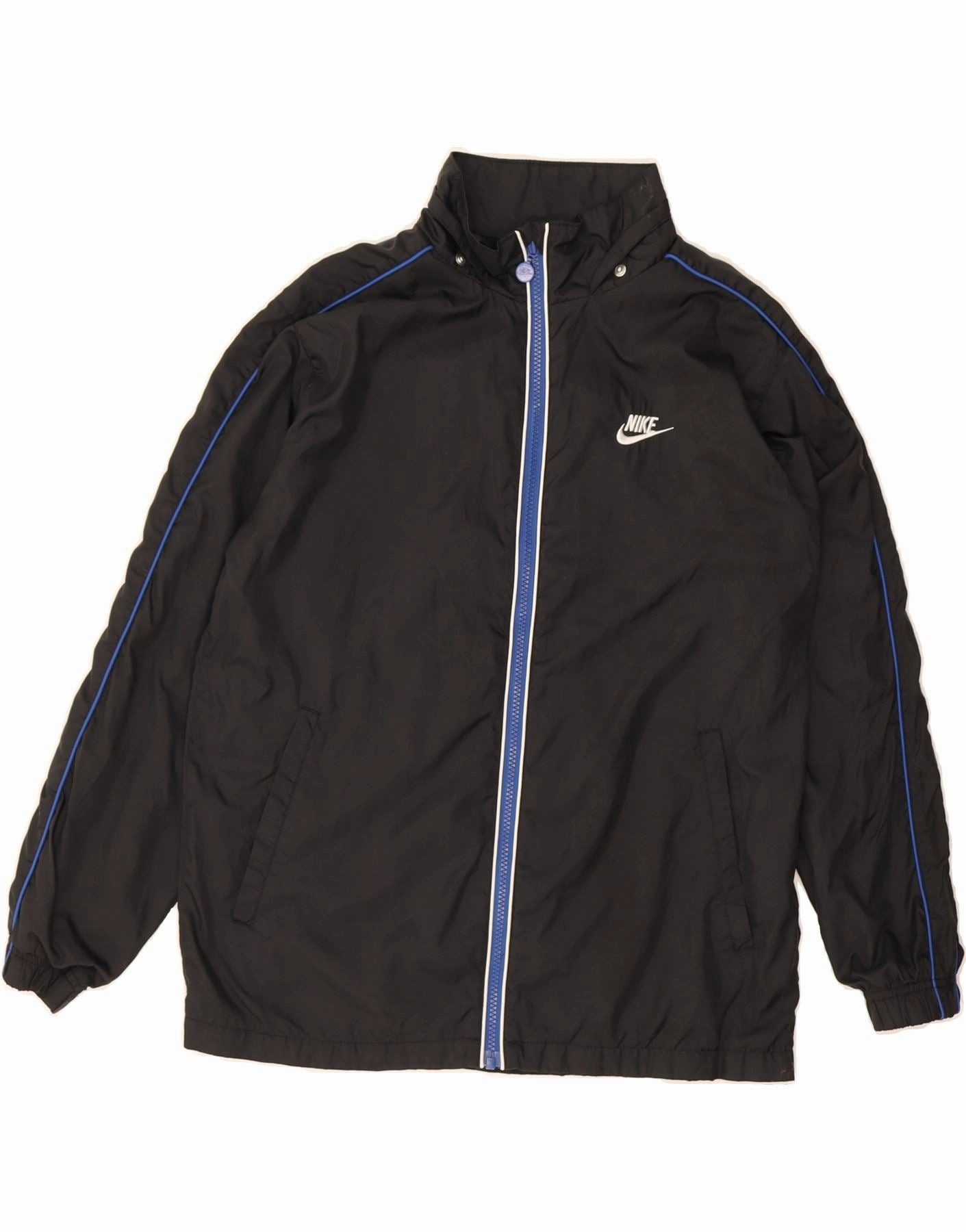 Advocate Bargain NIKE Boys Windbreaker Jacket 12-13 Years Large Black Polyester