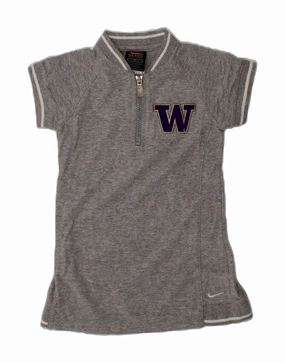 NIKE Girls T-Shirt Dress 2-3 Years Grey Cotton Linen Love