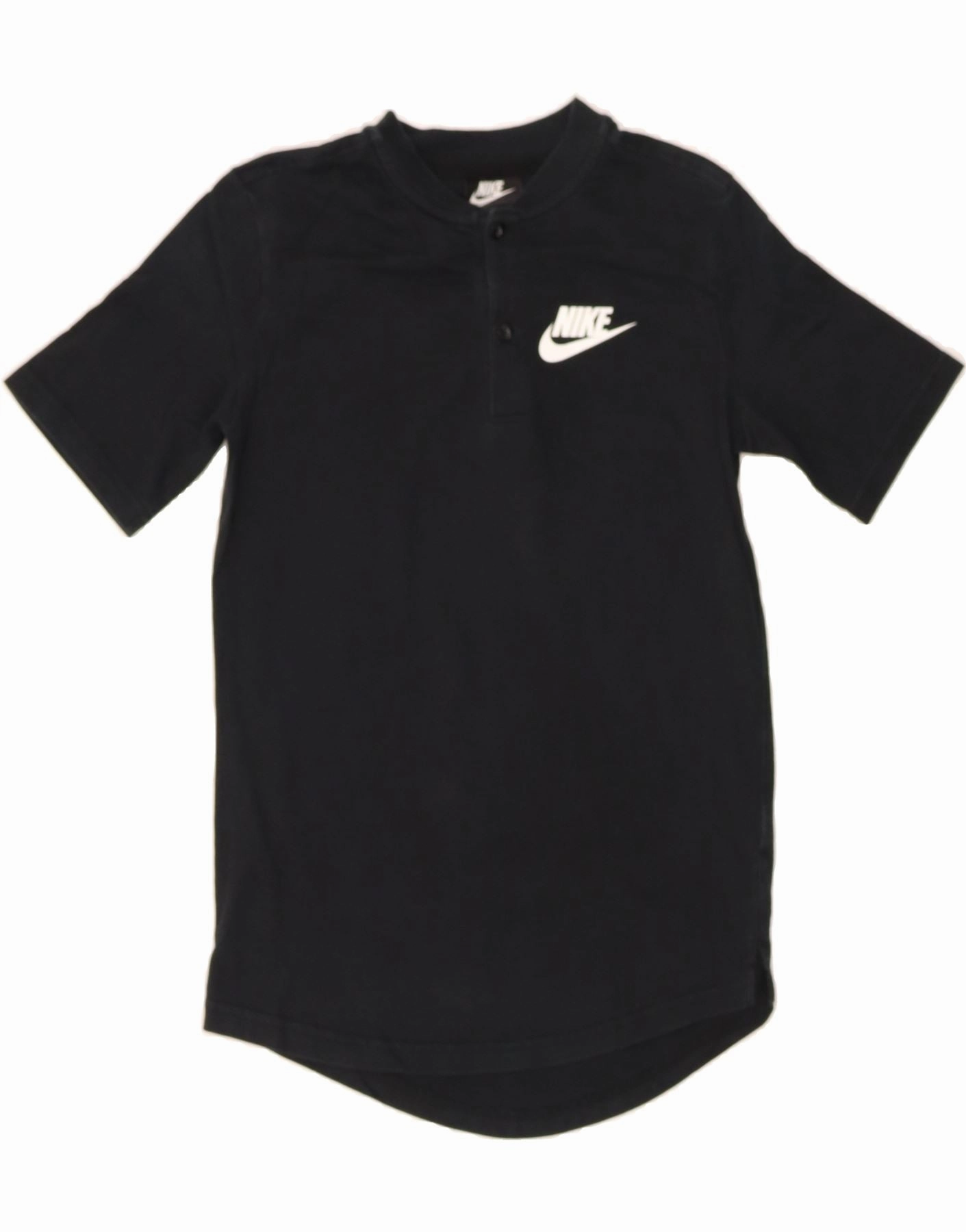 Charming Fit NIKE Girls T-Shirt Dress 9-10 Years Large Black Cotton