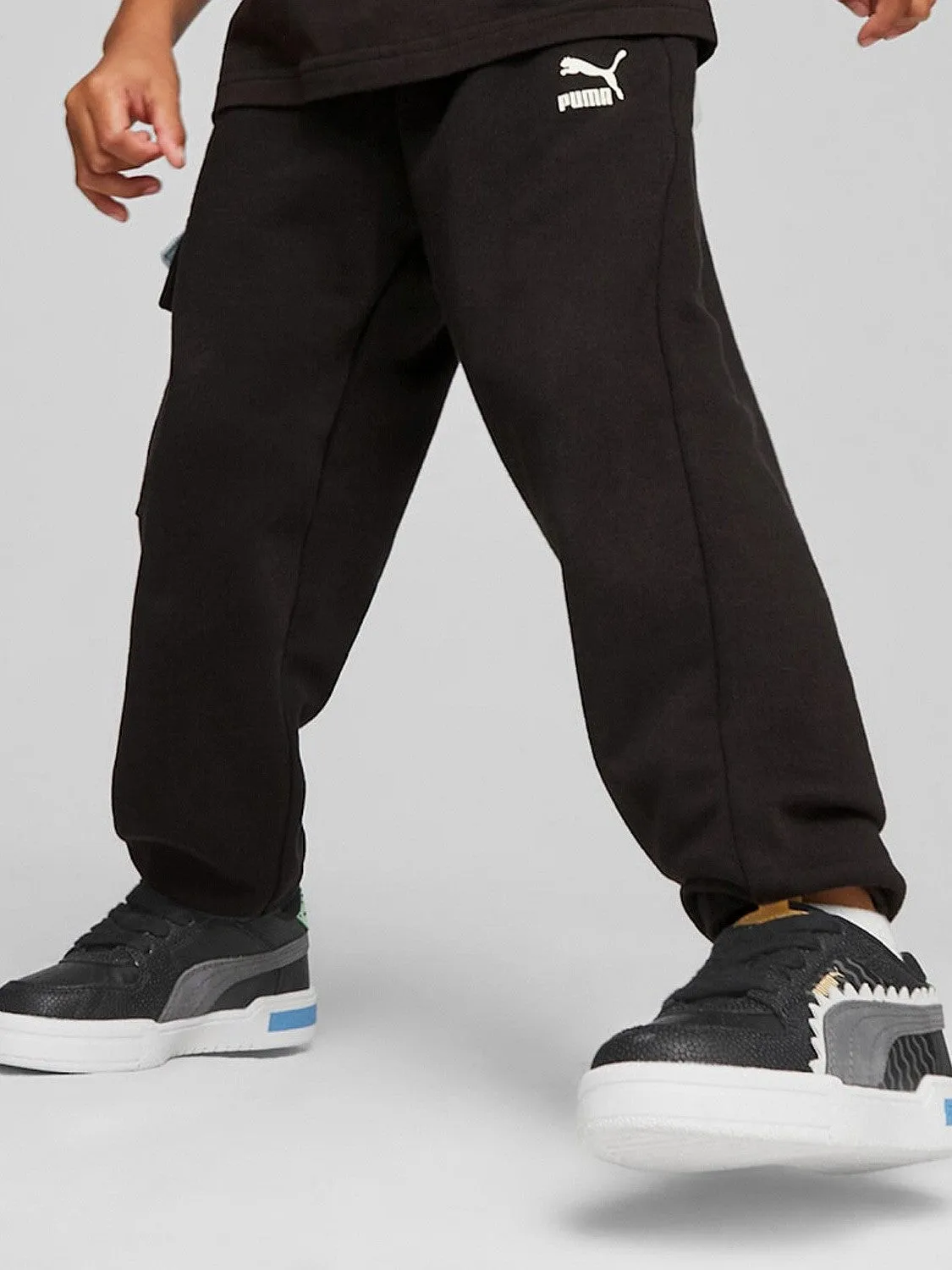 Layered Paneling Flexible Motion Classics Mix N Match Cargo Sweatpants Kids
