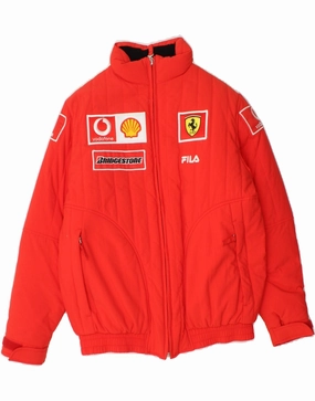 FILA Boys Ferrari Graphic Padded Jacket 11-12 Years Medium Red Polyamide sun resistant Forgiveness
