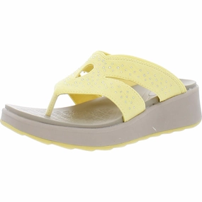 Statement Step Stretchable Nola Bright Womens Rhinestone Slip On Wedge Sandals