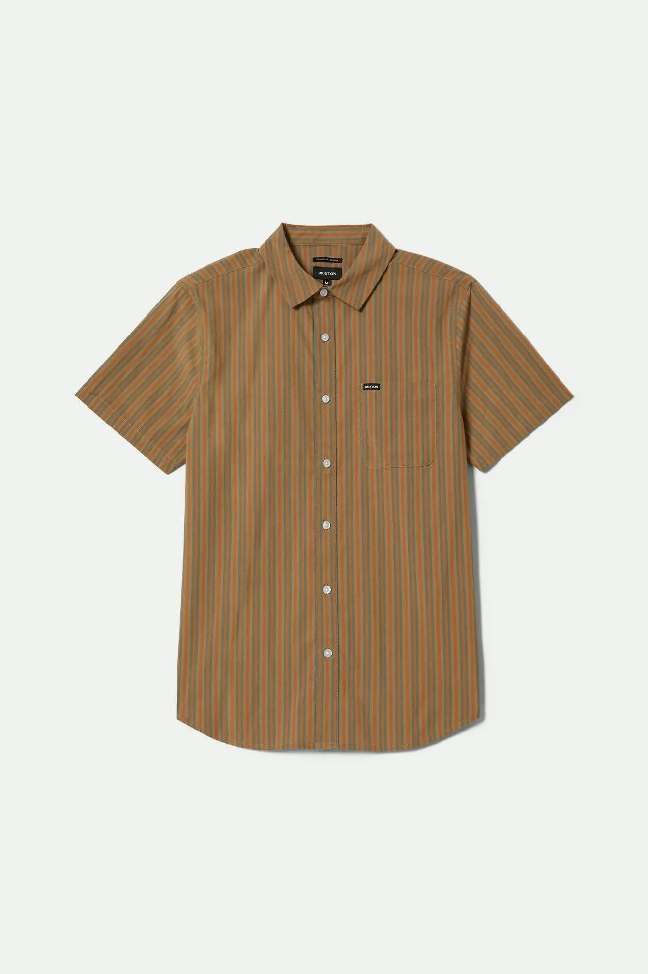 Charter Stripe S/S Shirt - Rustic Caramel/Night Sage mix and match Winter Collection