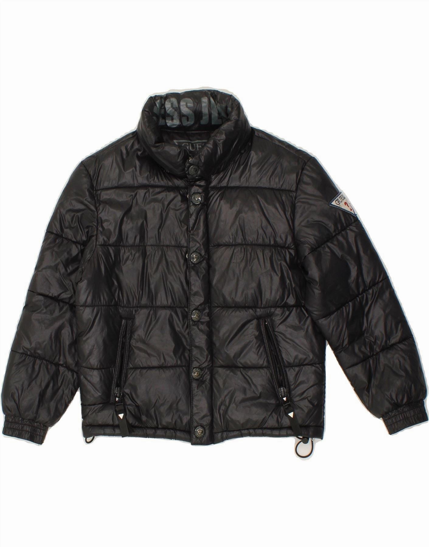 GUESS Boys Padded Jacket 5-6 Years Black Nylon holiday