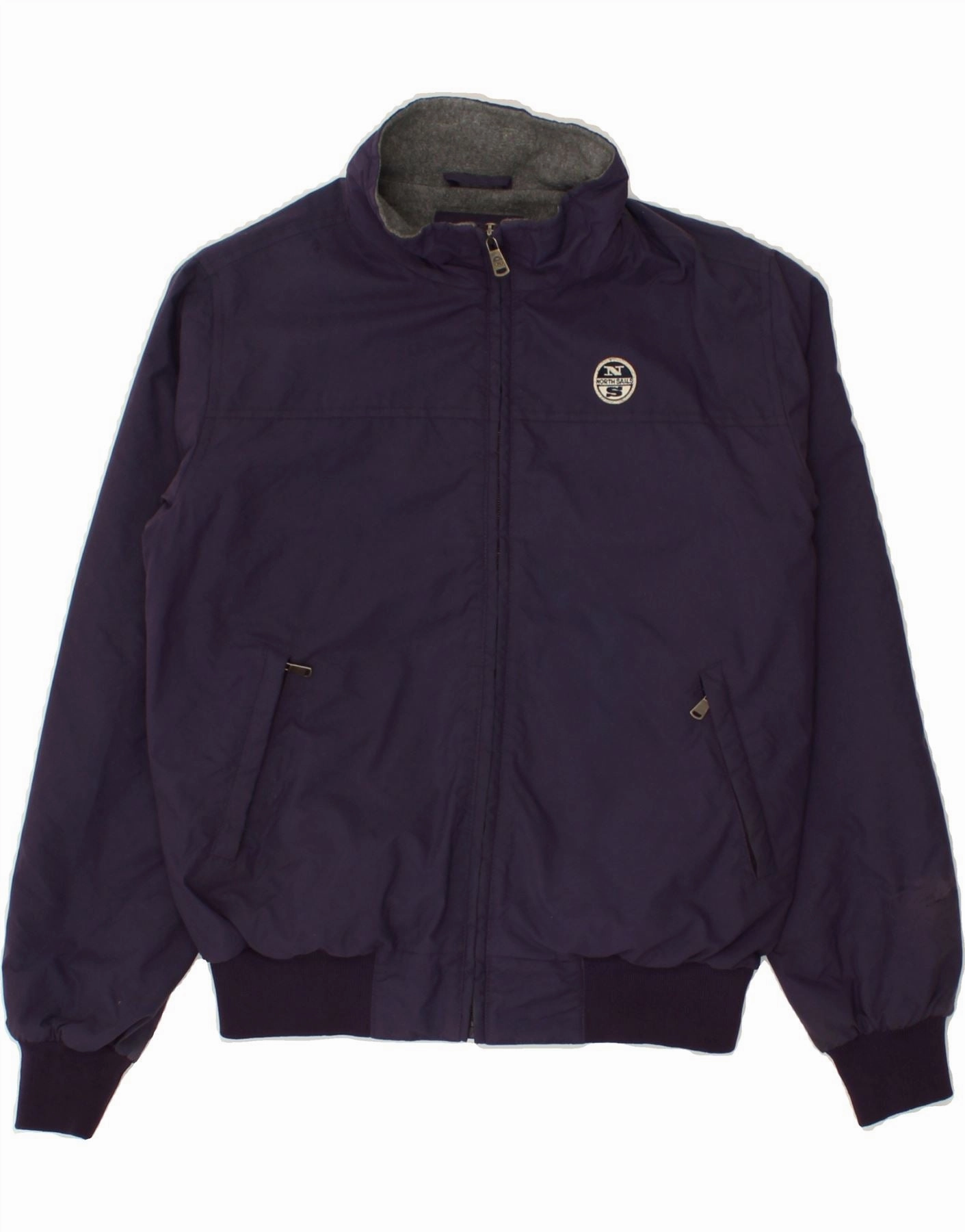 NORTH SAILS Boys Bomber Jacket 11-12 Years Purple Polyamide Contribute Magnetic Closure System