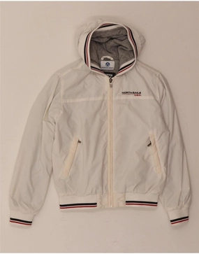 suitable for formal meetings Innovate NORTH SAILS Boys Hooded Bomber Jacket 9-10 Years White Polyamide
