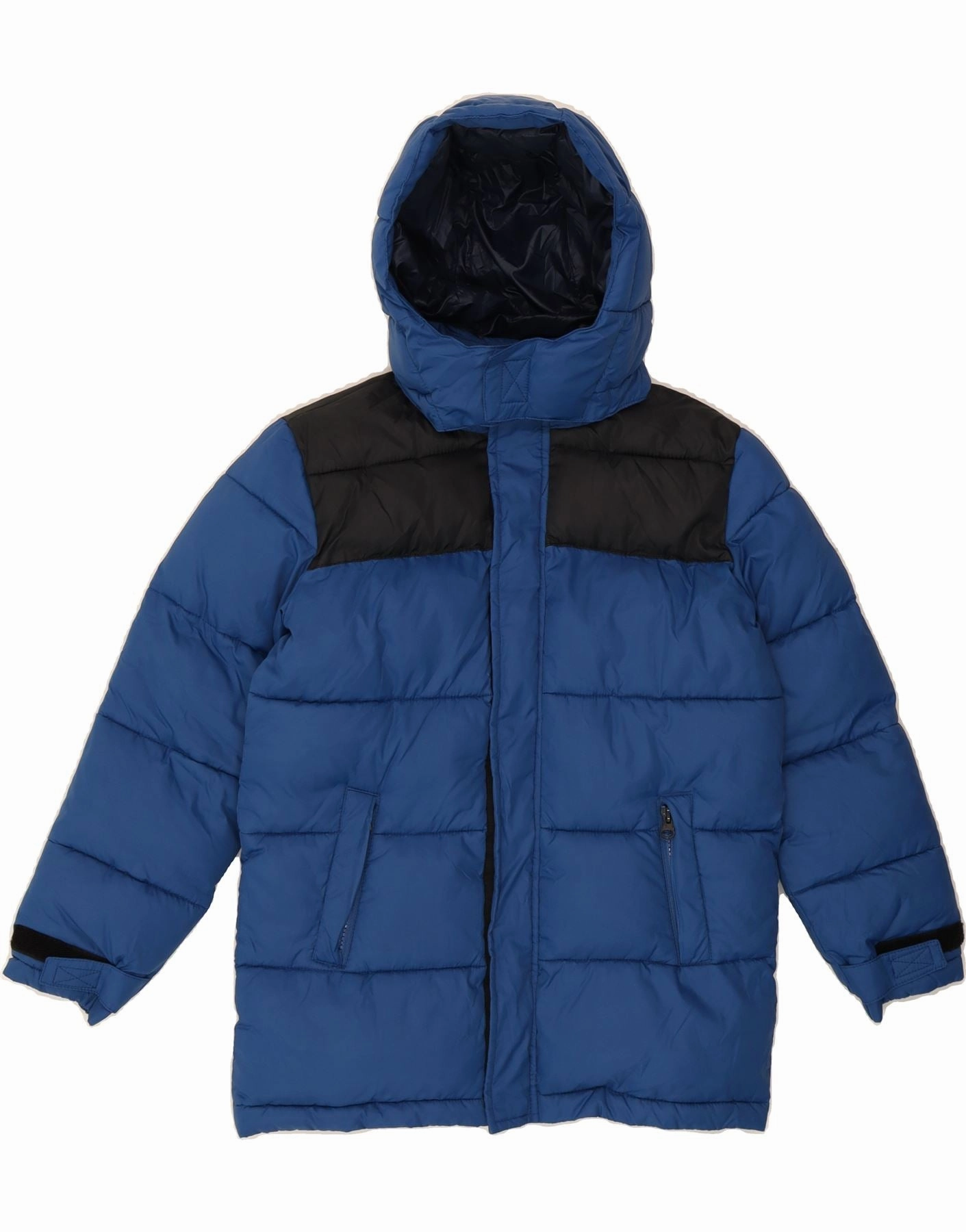 NORTH SAILS Boys Hooded Padded Jacket 11-12 Years Small Blue Colourblock Outdoor Adventure Gear Casual Smart
