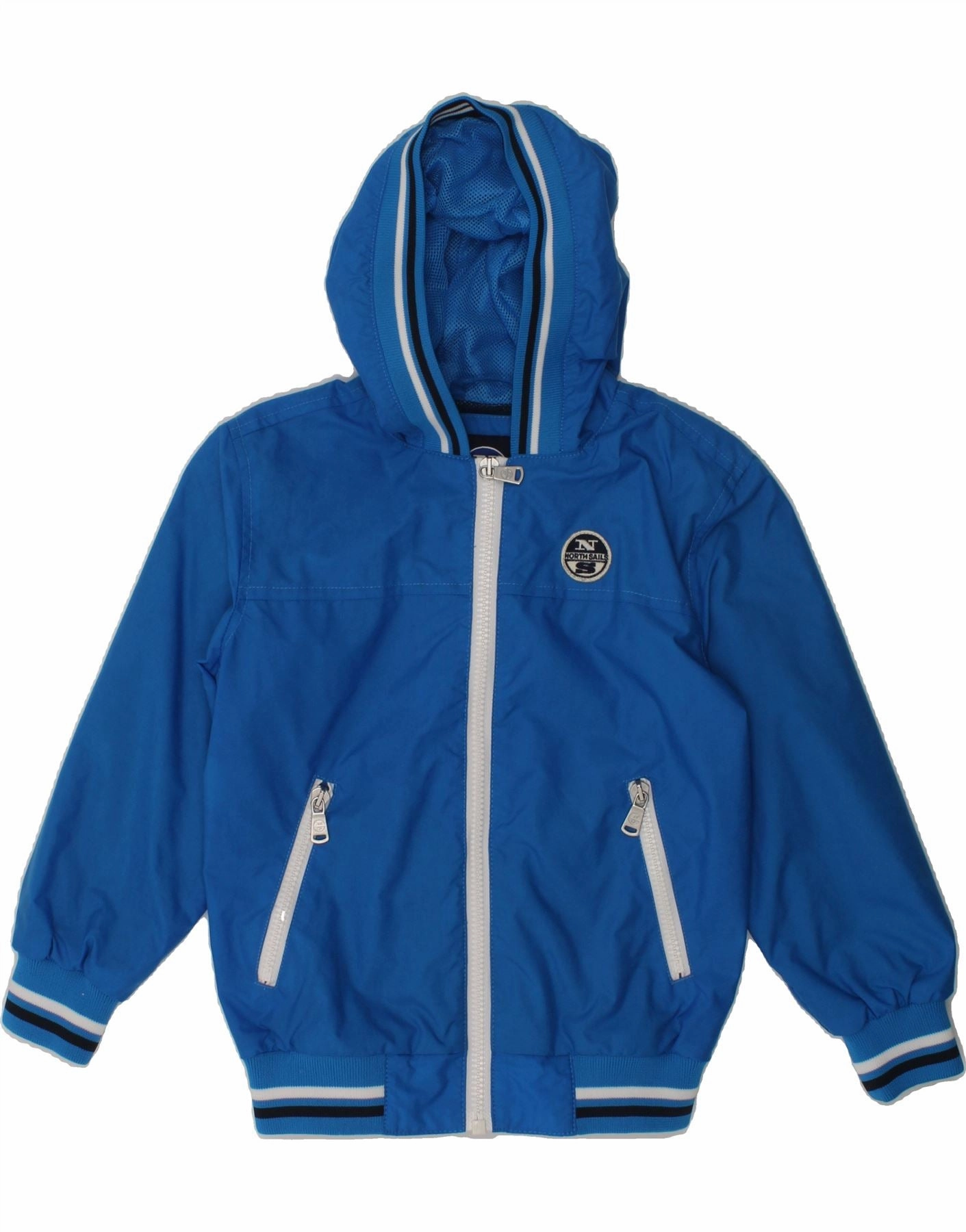 Statement NORTH SAILS Boys Hooded Rain Jacket 3-4 Years Blue Nylon