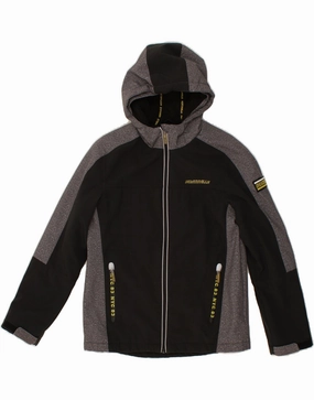 Sporty Style NORTHVILLE Boys Hooded Windbreaker Jacket 12-13 Years Black Colourblock