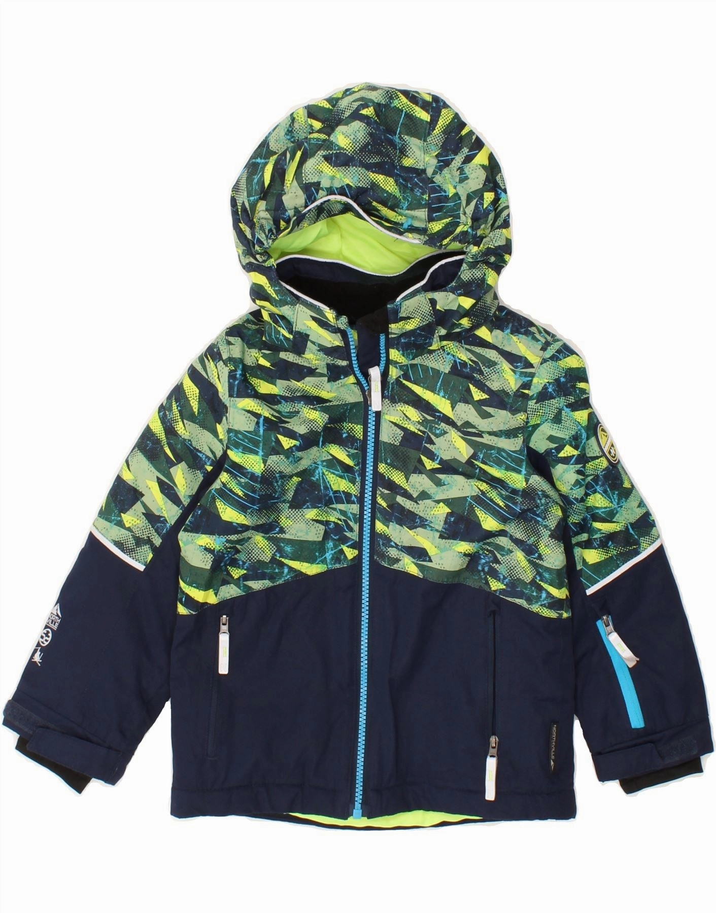 NORTHVILLE Boys Hooded Windbreaker Jacket 3-4 Years Navy Blue Geometric formal dinner
