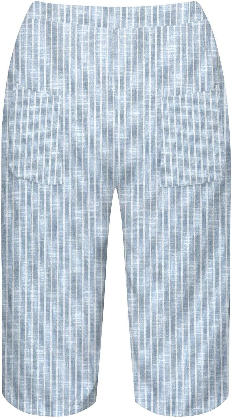 NREALY Linen Shorts for Women 2024 Linen Pants Women Womens Linen Pants Plus Size with Pockets