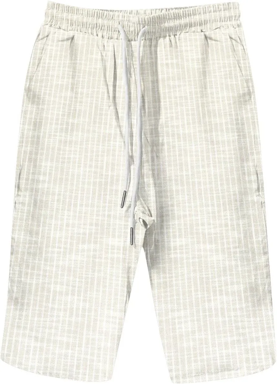 NREALY Linen Shorts for Women 2024 Linen Pants Women Womens Linen Pants Plus Size with Pockets