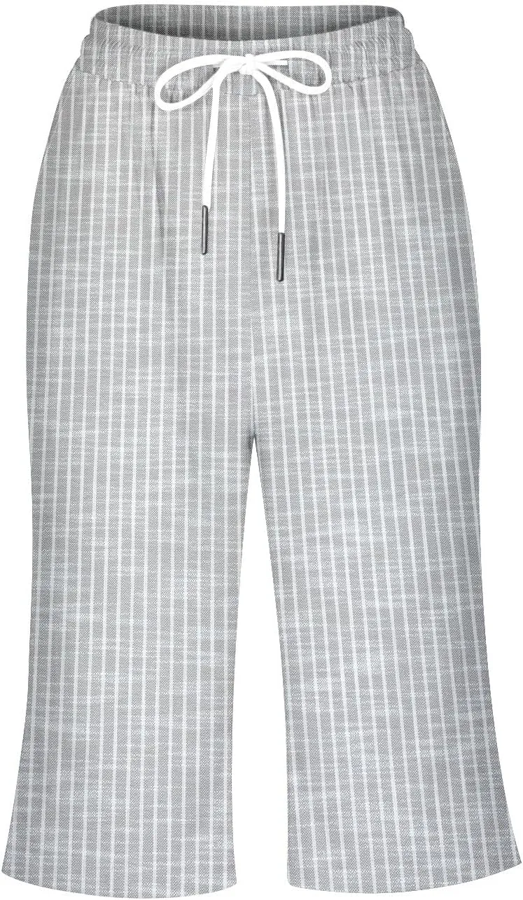NREALY Linen Shorts for Women 2024 Linen Pants Women Womens Linen Pants Plus Size with Pockets
