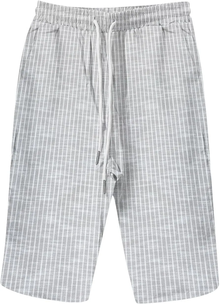 NREALY Linen Shorts for Women 2024 Linen Pants Women Womens Linen Pants Plus Size with Pockets