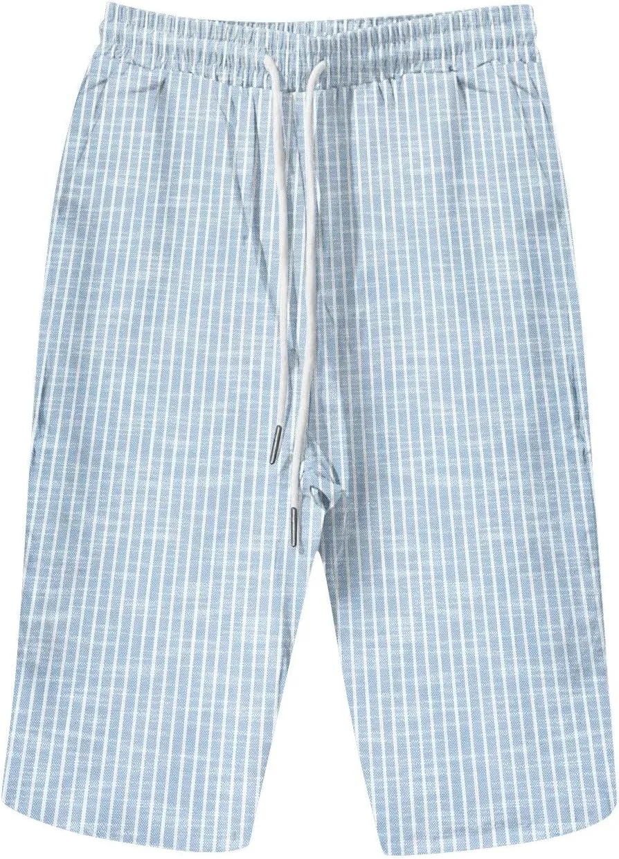 NREALY Linen Shorts for Women 2024 Linen Pants Women Womens Linen Pants Plus Size with Pockets