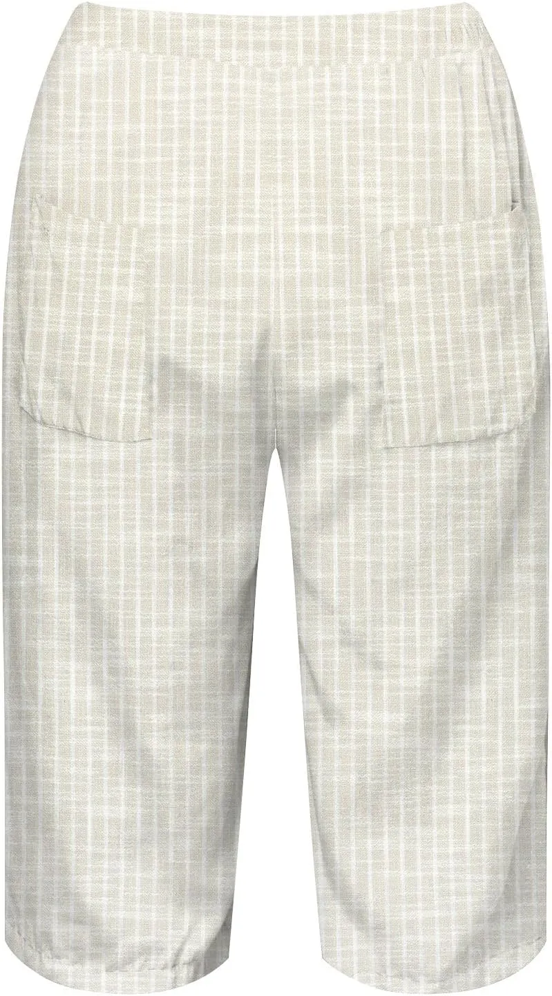 NREALY Linen Shorts for Women 2024 Linen Pants Women Womens Linen Pants Plus Size with Pockets