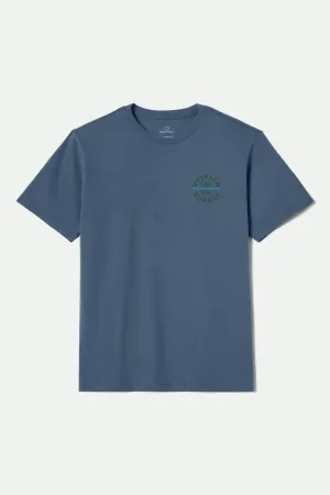 Oath V S/S Standard T-Shirt - Harbor Blue/Dk Brown/Teal Cozy and Soft Sun Protection