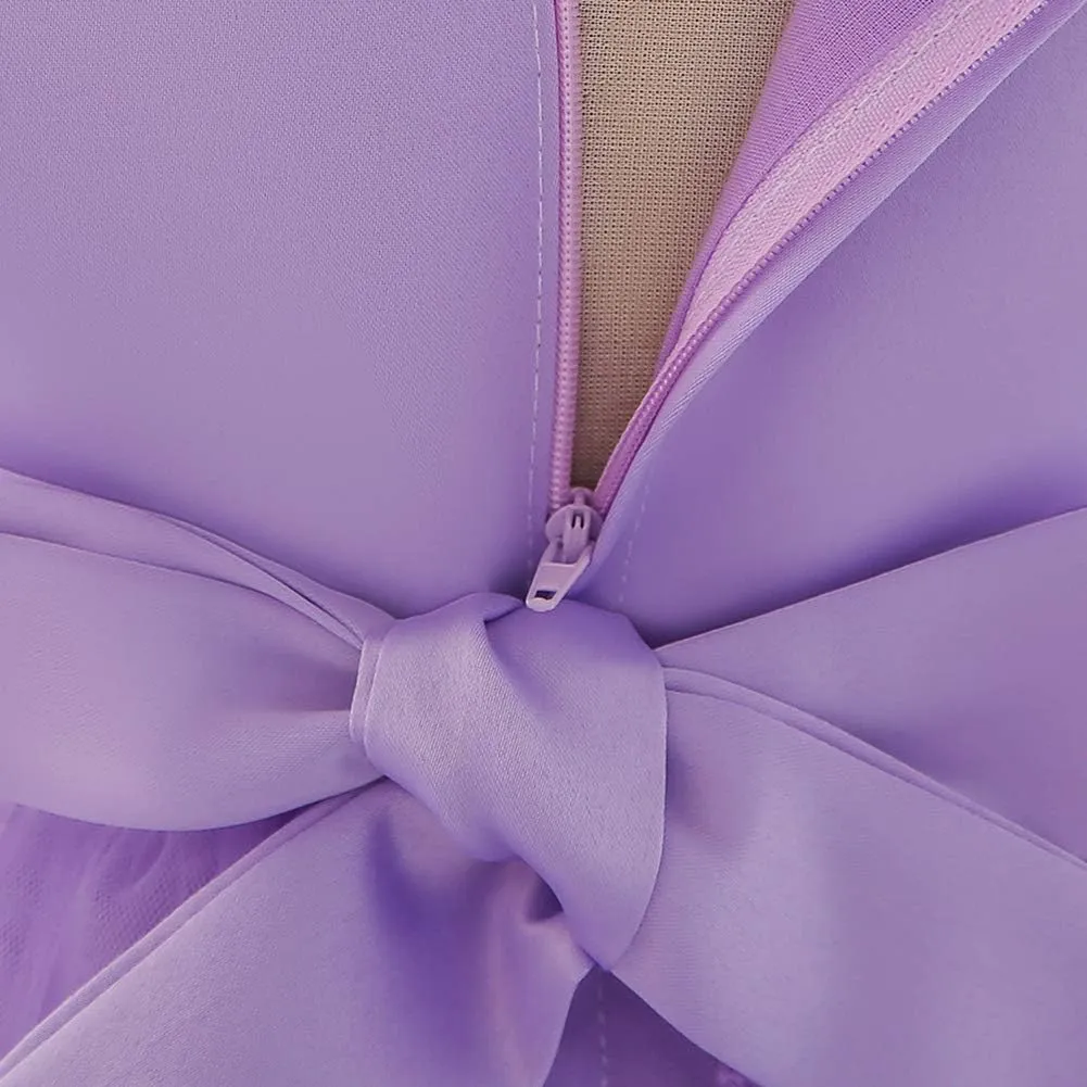 OBEEII Baby Girl Christening Baptism Gown Flower Embroidery Tutu Dress Special Occasion Tulle Dress