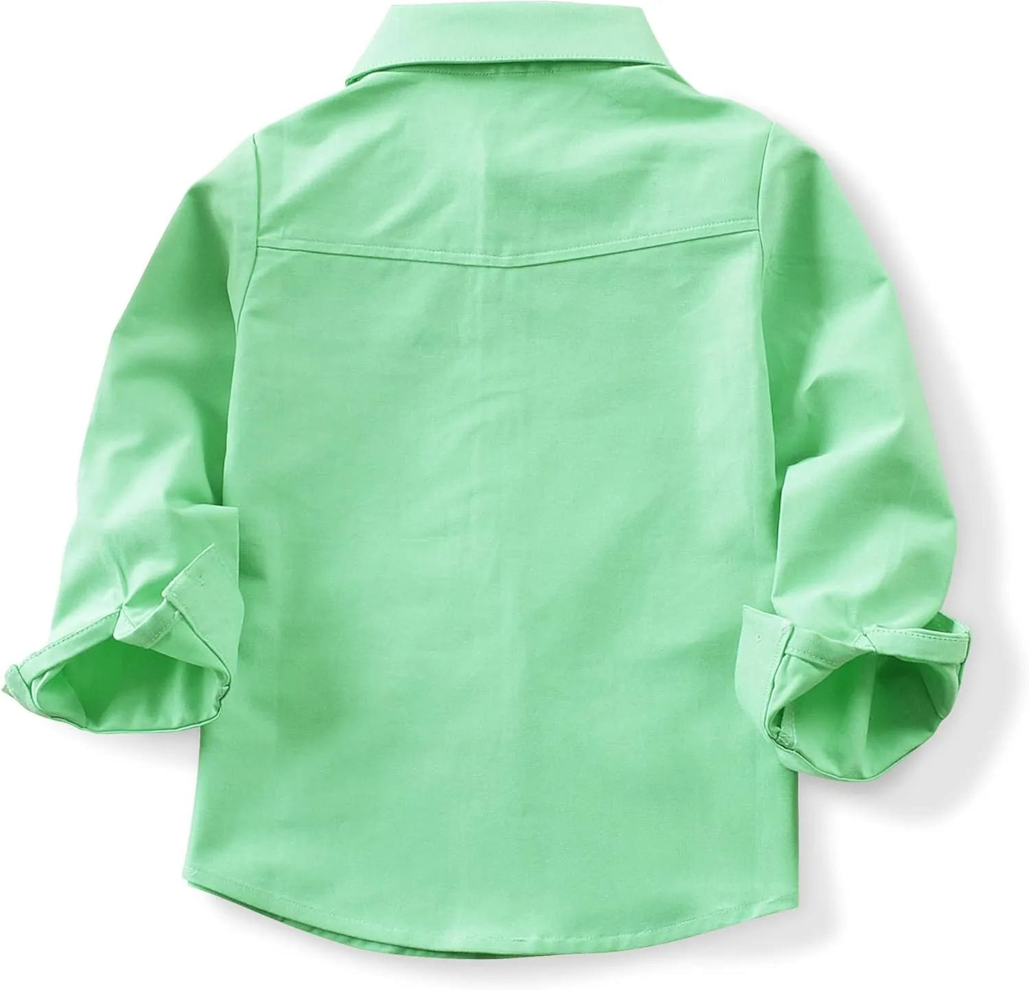 OCHENTA Little Big Boys' & Men's Long Sleeve Button Down Oxford Casual Dress Shirt