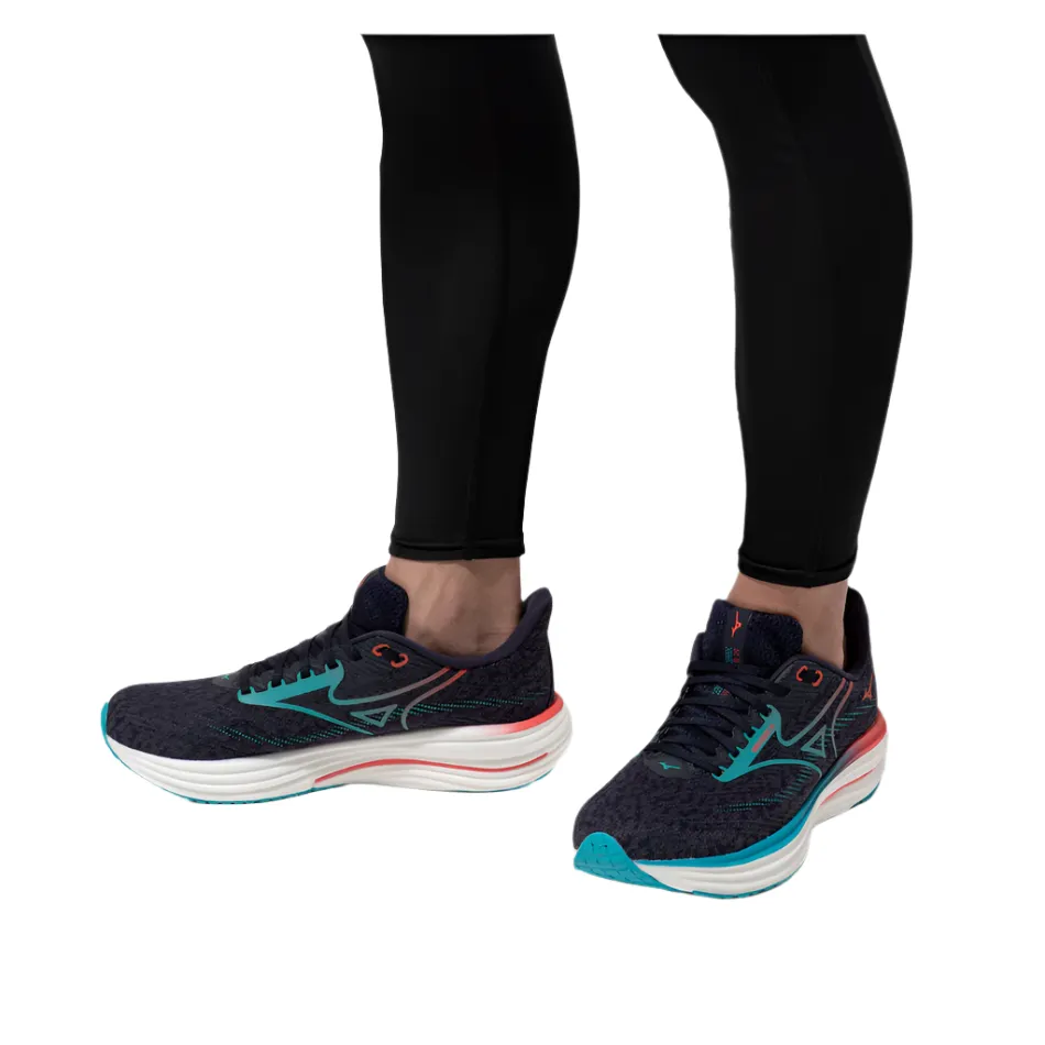 joggers Mizuno Men's Wave Rider 29 Running Shoes in Odyssey Gray/Capri Breeze/Calypso Coral AW25