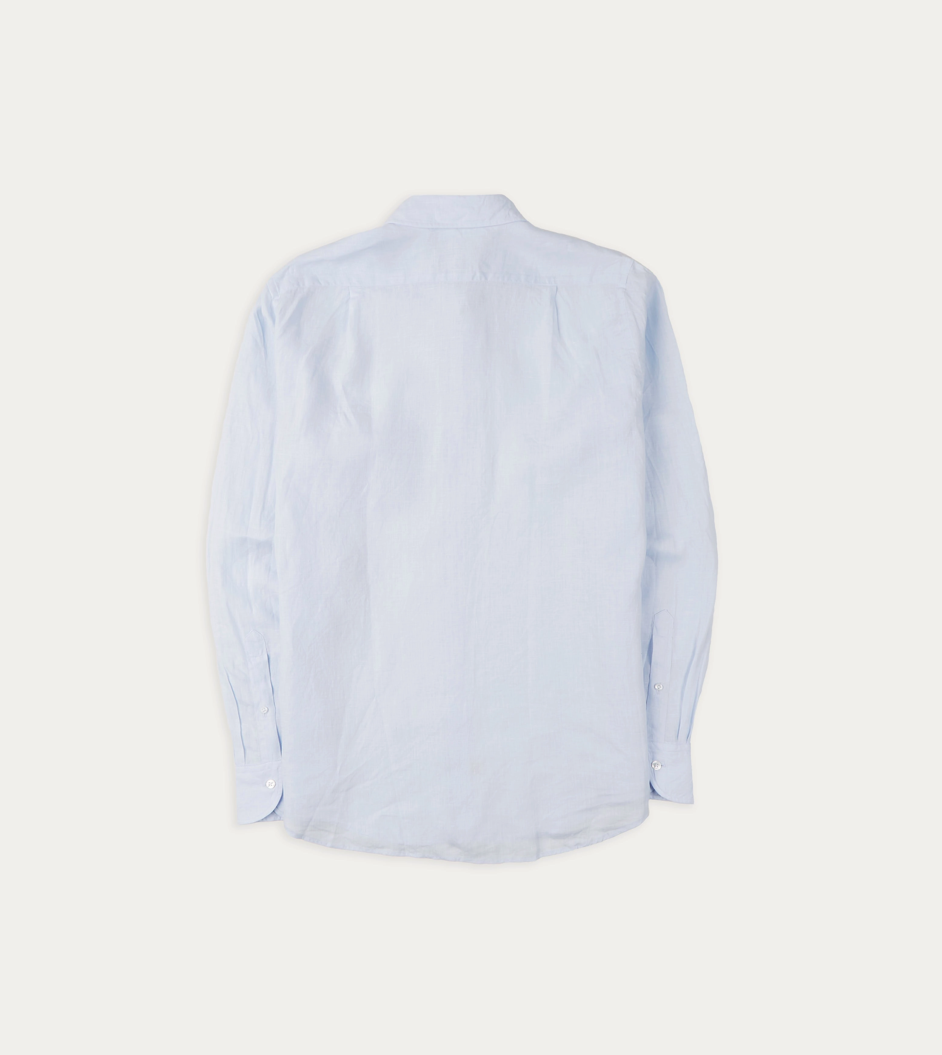 Light Blue Linen Spread Collar Shirt Classic Appeal All Purpose Weave Design