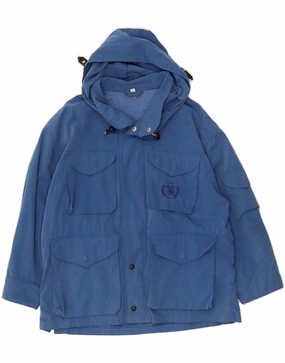 MC GREGOR Boys Oversized Hooded Utility Jacket 11-12 Years Blue Polyester Easy Movement Rack