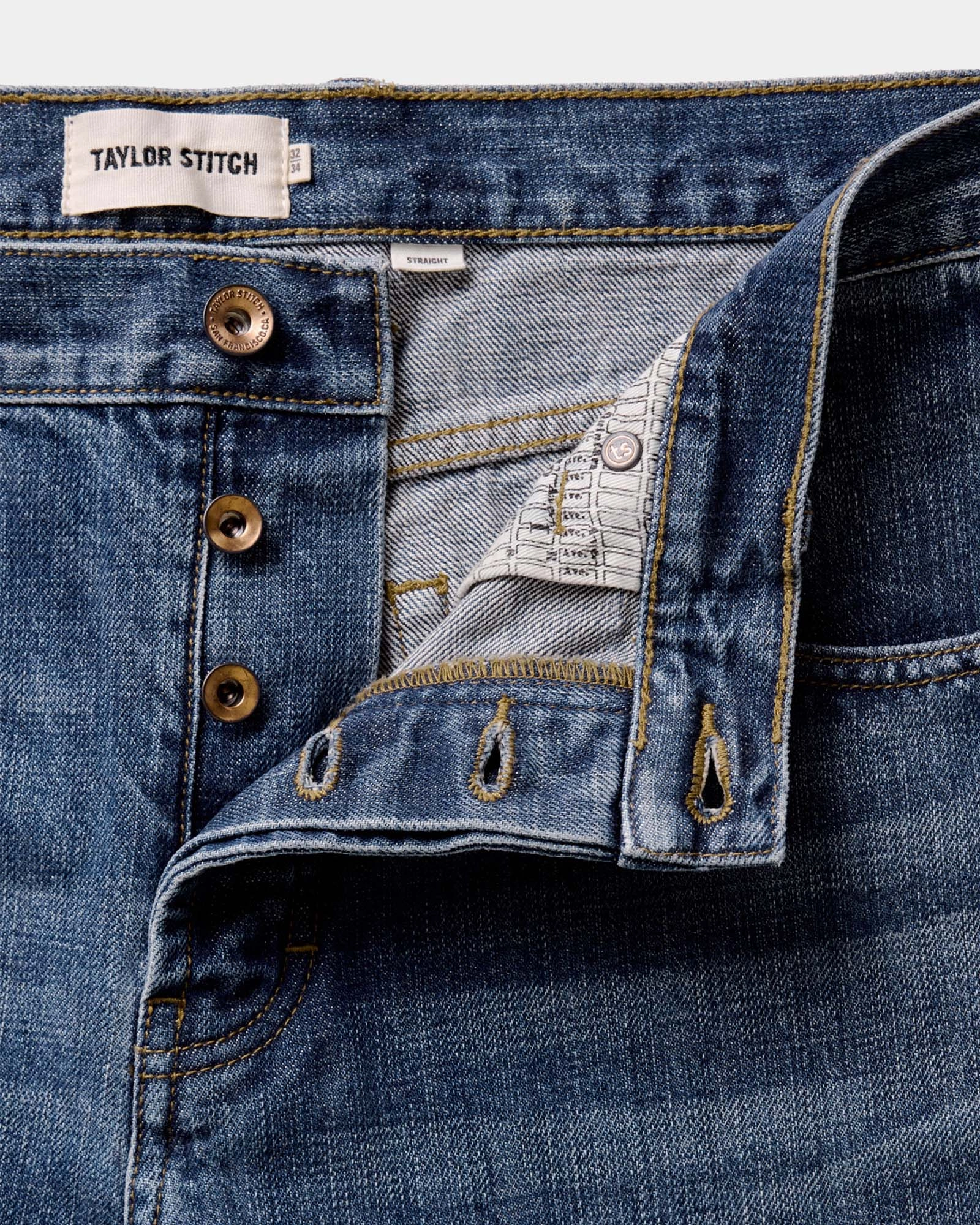 Smart Layer Minimal Edge The Straight Jean in Mid Wash Organic Selvedge