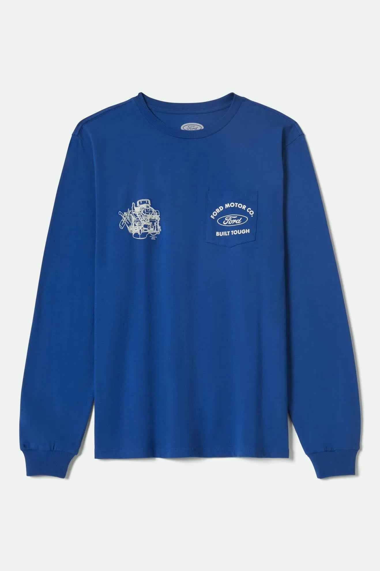 On-the-Go Comfort Ford Built Tough L/S Standard T-Shirt - Ford Blue
