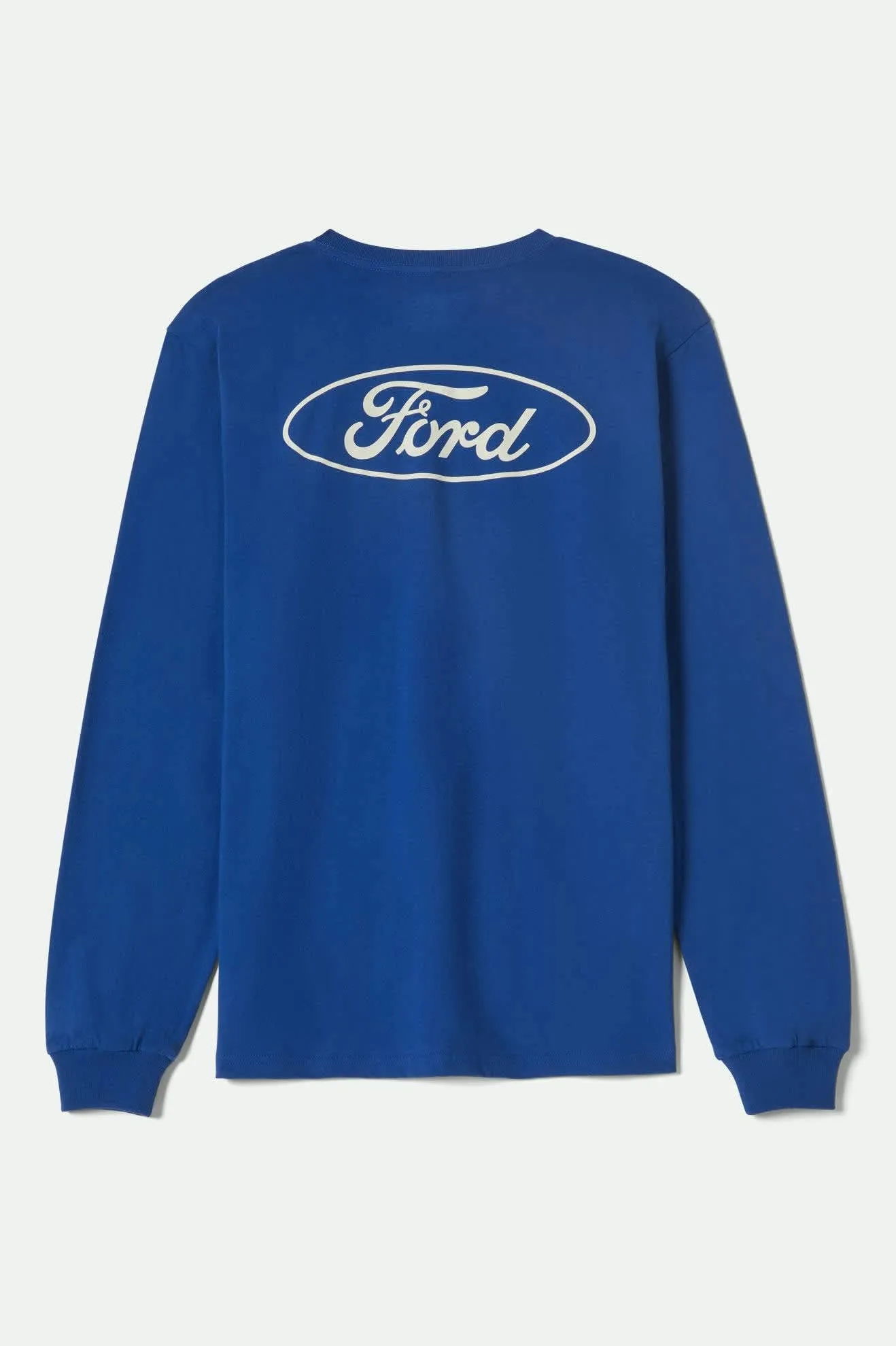 Heavyweight Weave Ford Built Tough L/S Standard T-Shirt - Ford Blue